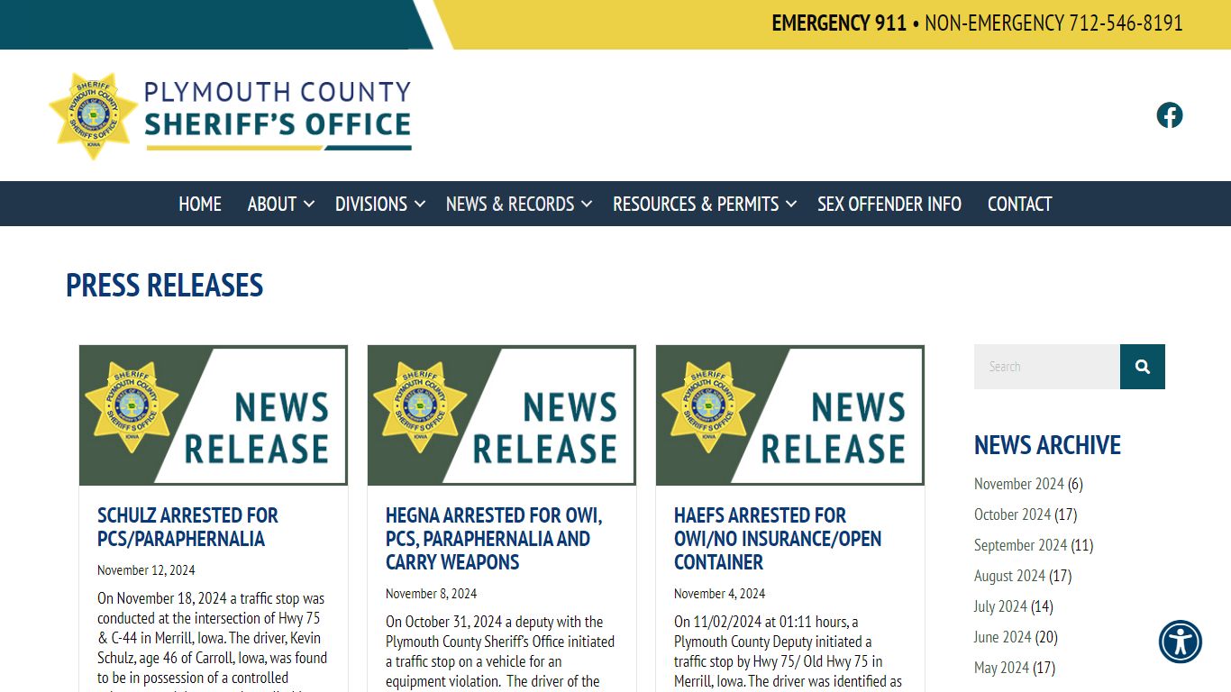 News & Records - Plymouth County Sheriff's Office